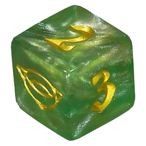 The Lord of the Rings: Tales of Middle-earth: Lime D6 Die